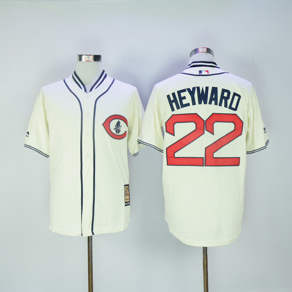 Men Chicago Cubs 22 Heyward Cream Throwback 1929 MLB Jerseys